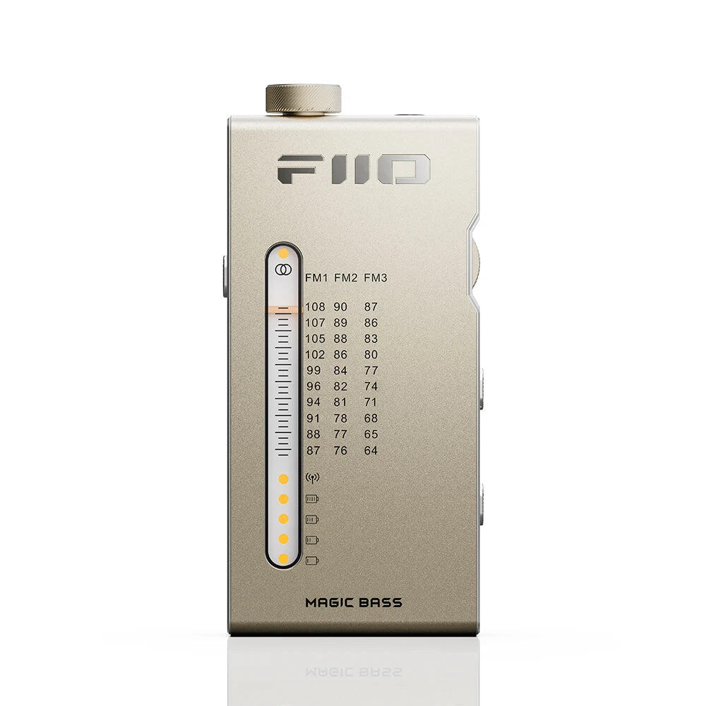 Portable HiFi FM Stereo Radio Receiver Gold
