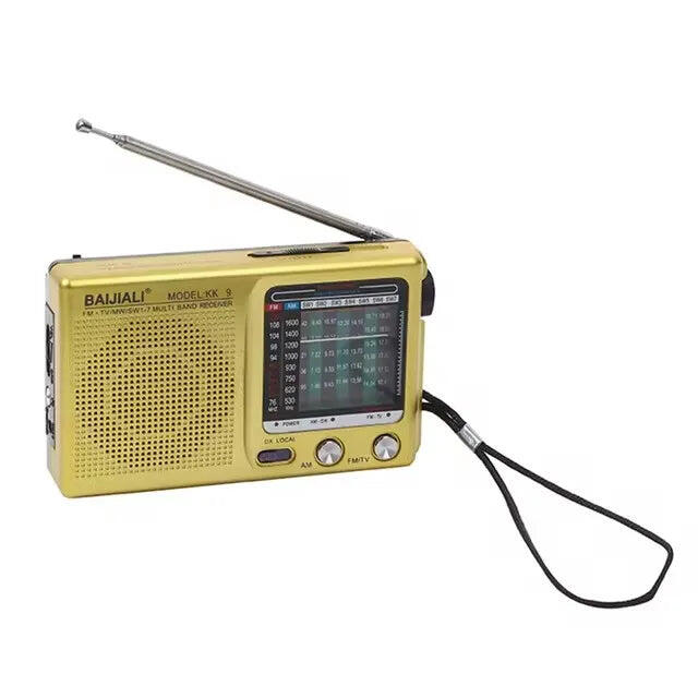 Full Band Portable Mini Pocket Radio Gold