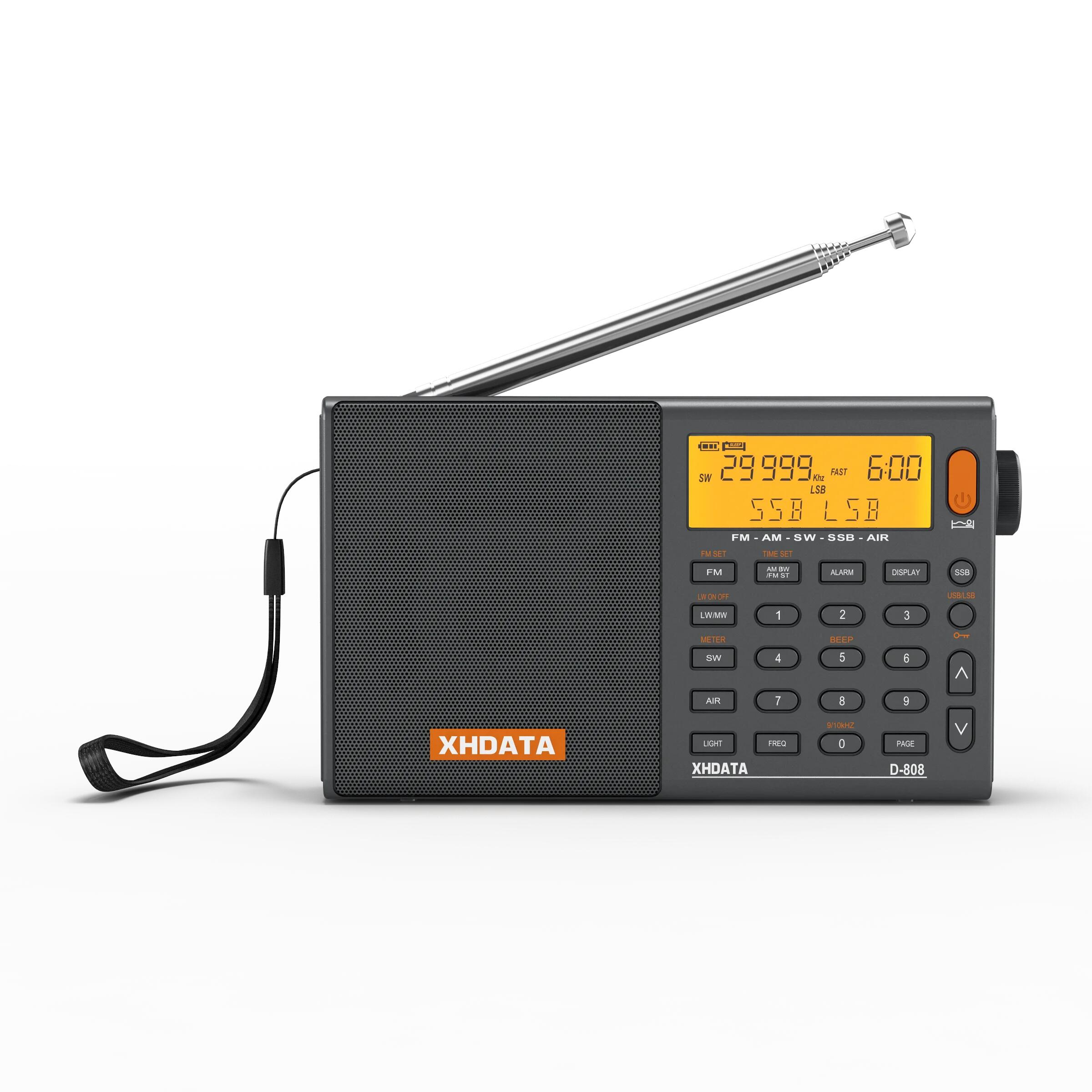 Full Band AM/FM/SW/MW Radio Receiver Grey