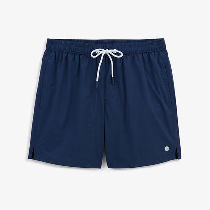 Short de bain uni Nestor bleu opale
