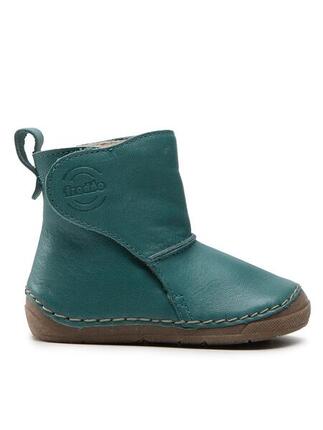 Buty zimowe dziecięce Froddo skórzane kozaki wodoodporne wysokie zielone