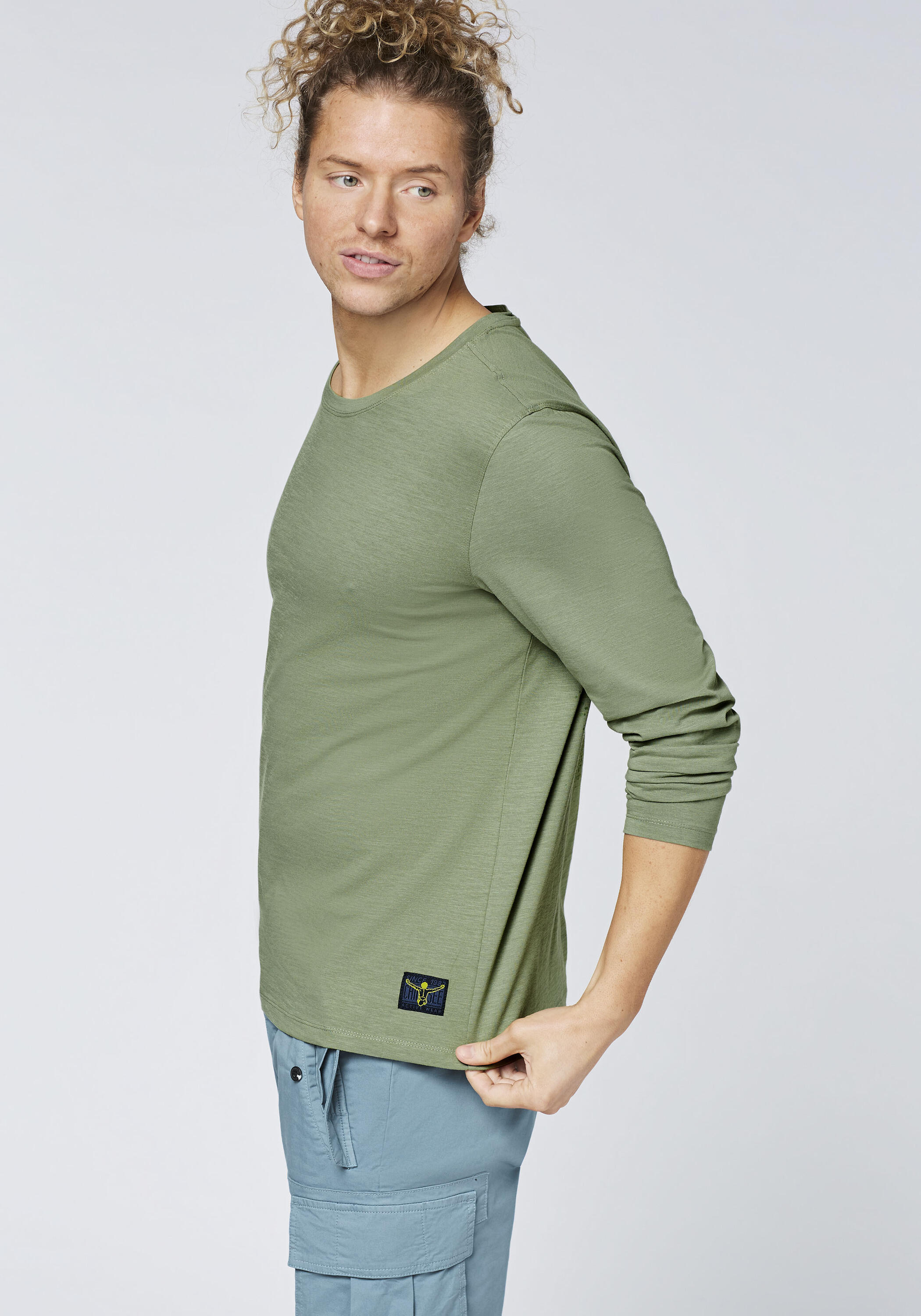 Langarmshirt mit Print in Spray-Optik 7/7