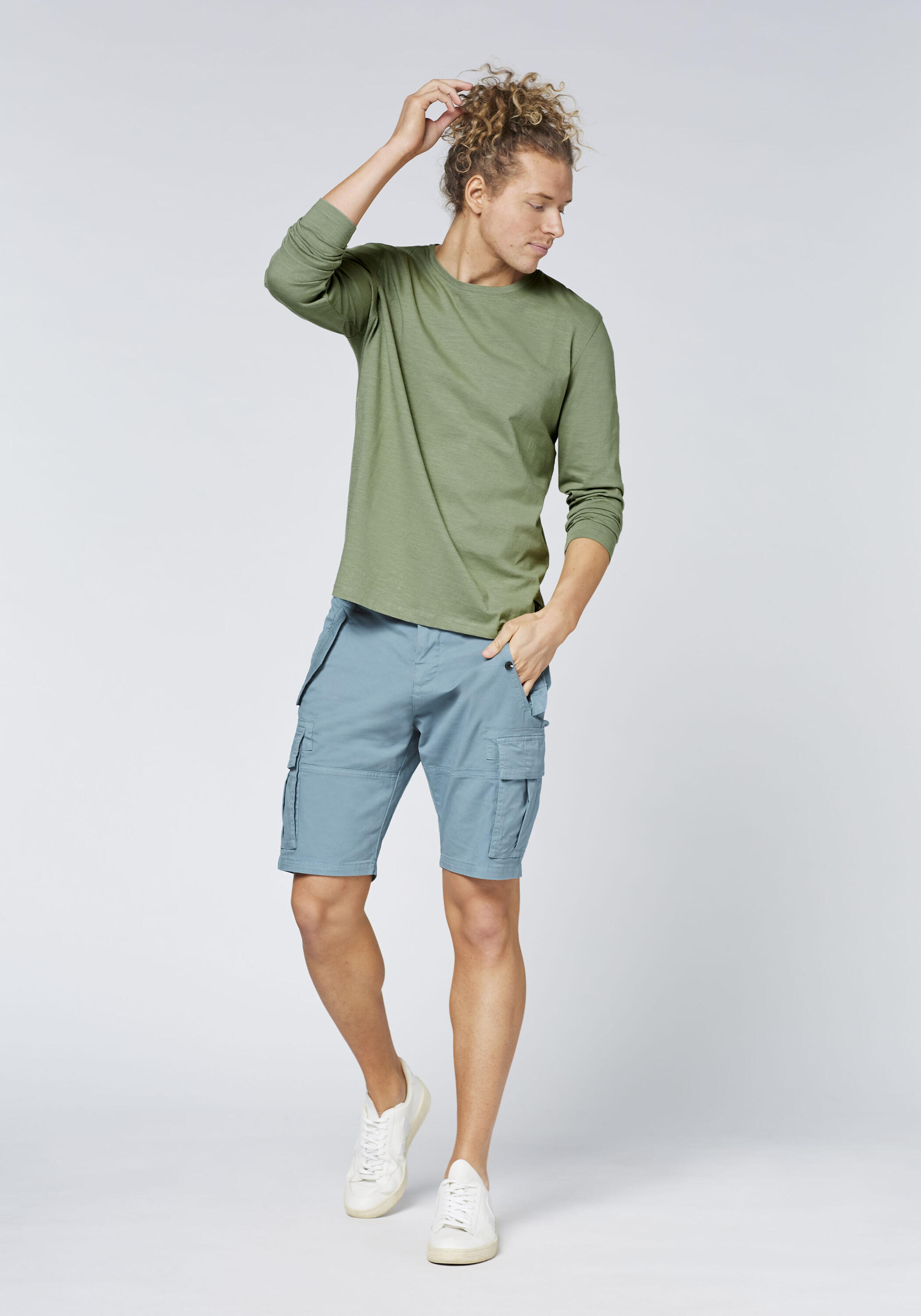 Langarmshirt mit Print in Spray-Optik 5/7