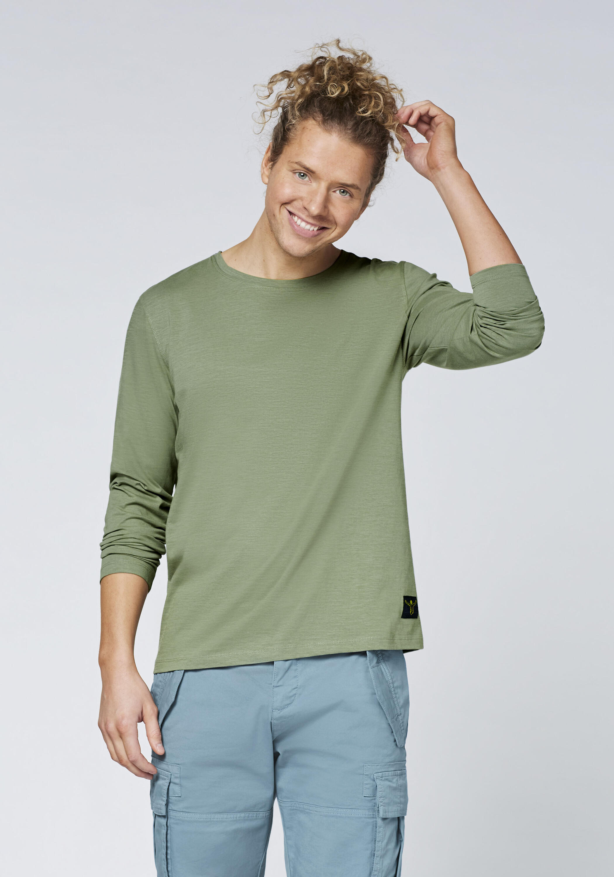 Langarmshirt mit Print in Spray-Optik 4/7
