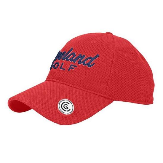 Marqueur de balle Cleveland One Touch, casquette de golf pour homme, rouge