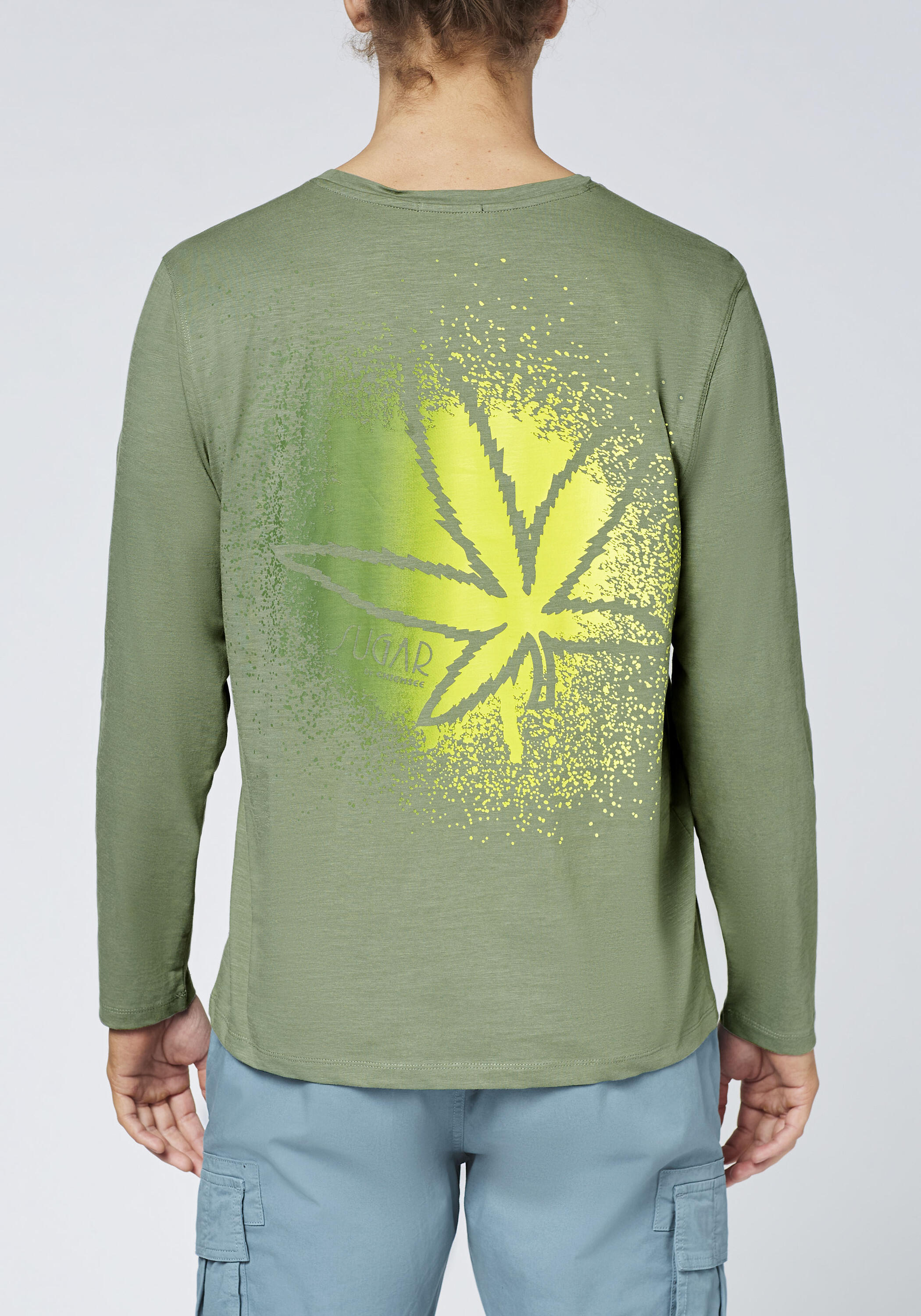 Langarmshirt mit Print in Spray-Optik 6/7