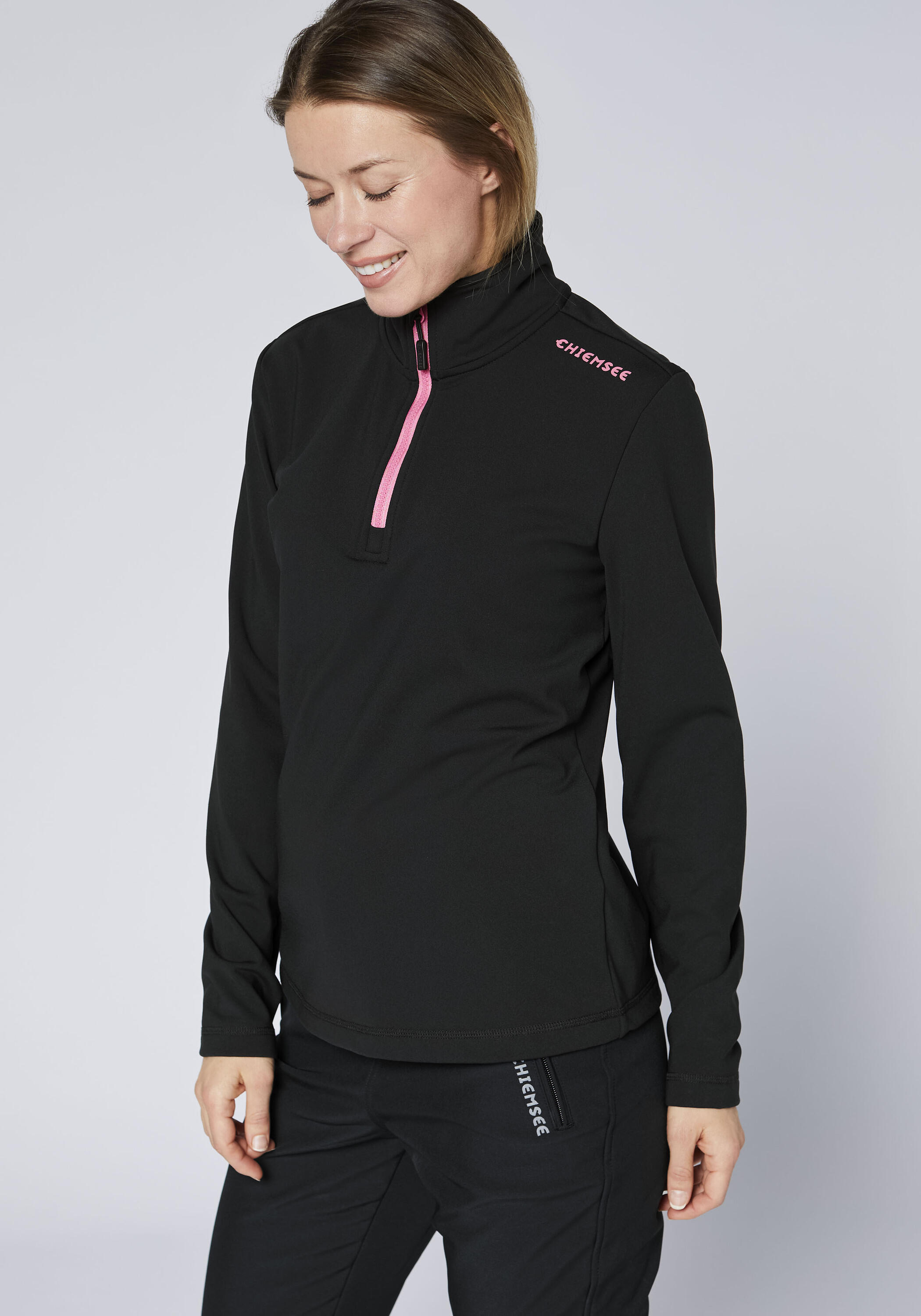 Fleecepullover mit kurzem Reißverschluss 6/7