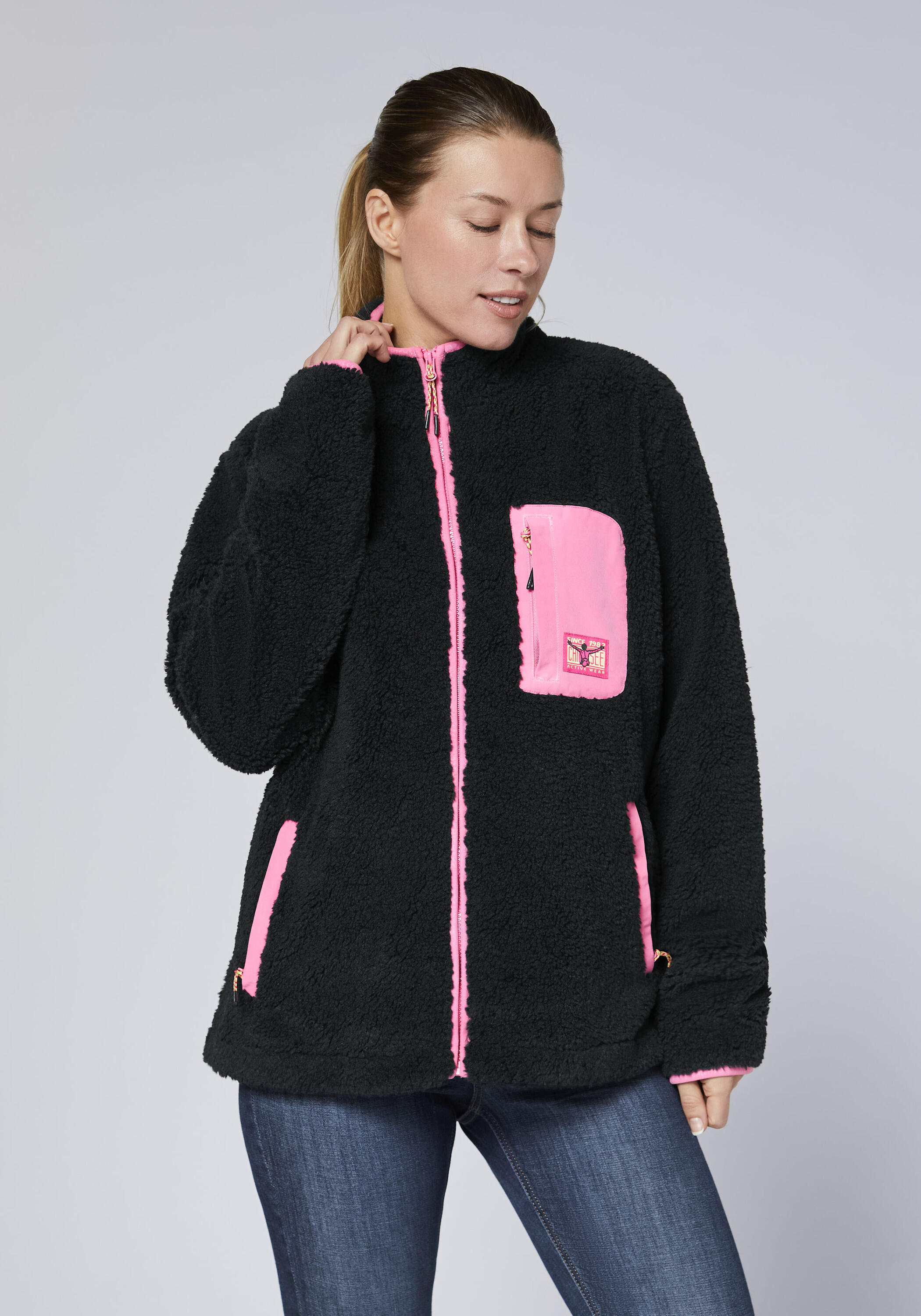Fleecejacke mit Stehkragen 4/7