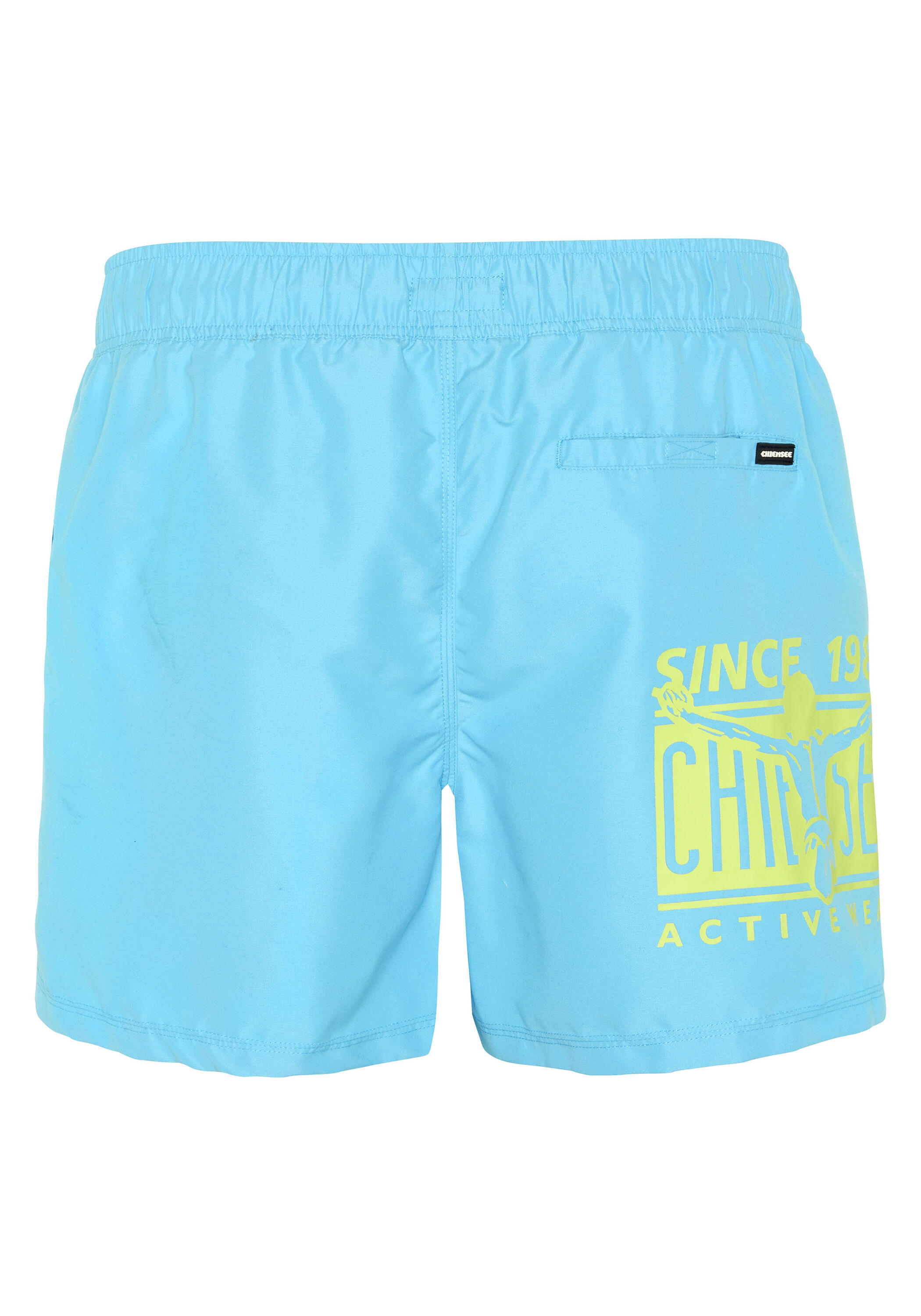 Badeshorts Stretchige Badeshose mit Kontrast-Logo 2/7
