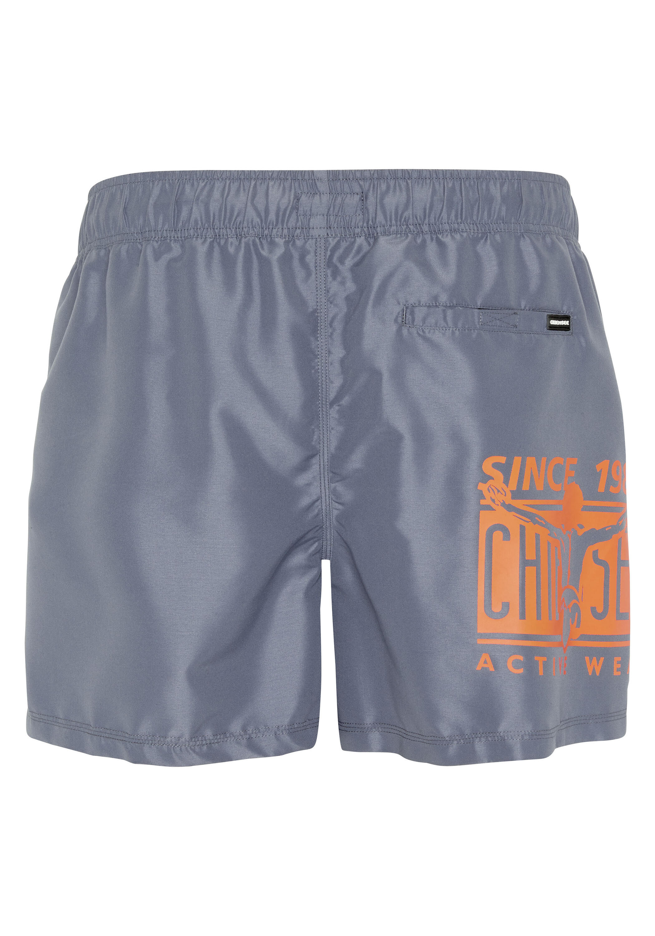 Badeshorts Stretchige Badeshose mit Kontrast-Logo 2/7