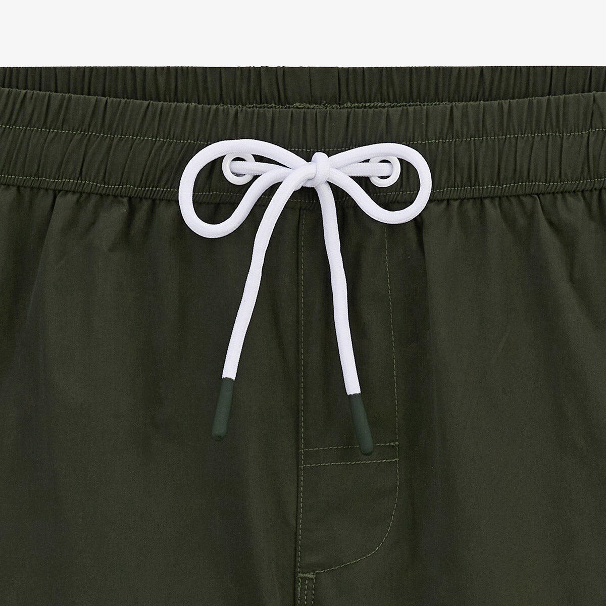 Pantaloncini da bagno tinta unita Nestor verde kaki 4/4