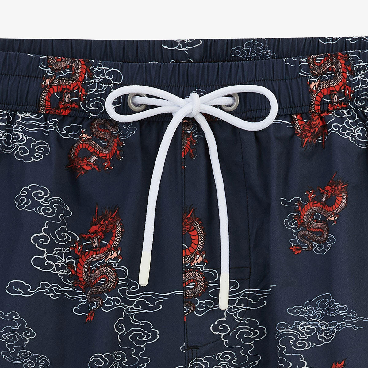 Pantaloncini da bagno con stampa draghi Nestor blu navy 4/5