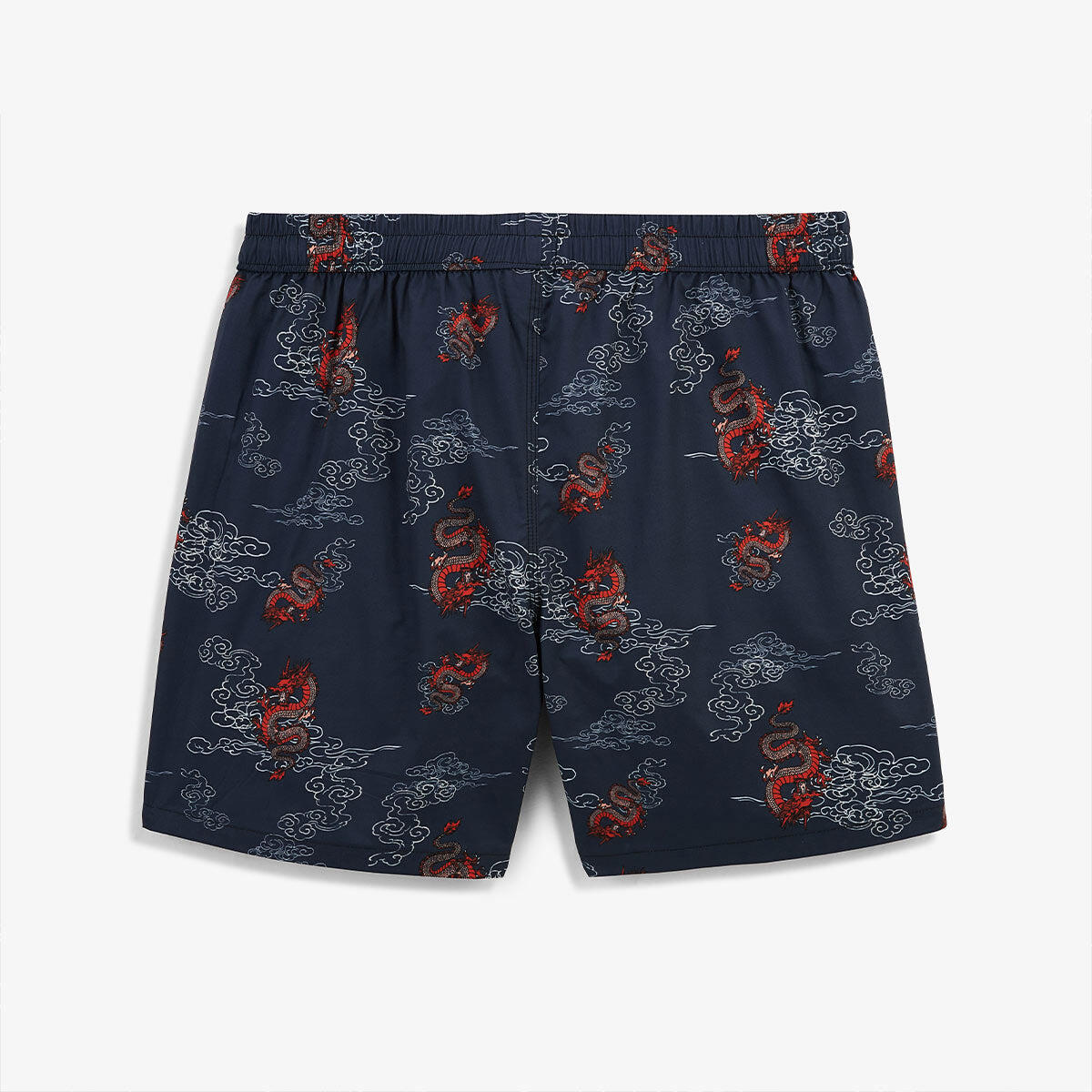 Pantaloncini da bagno con stampa draghi Nestor blu navy 3/5