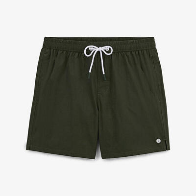 Pantaloncini da bagno tinta unita Nestor verde kaki