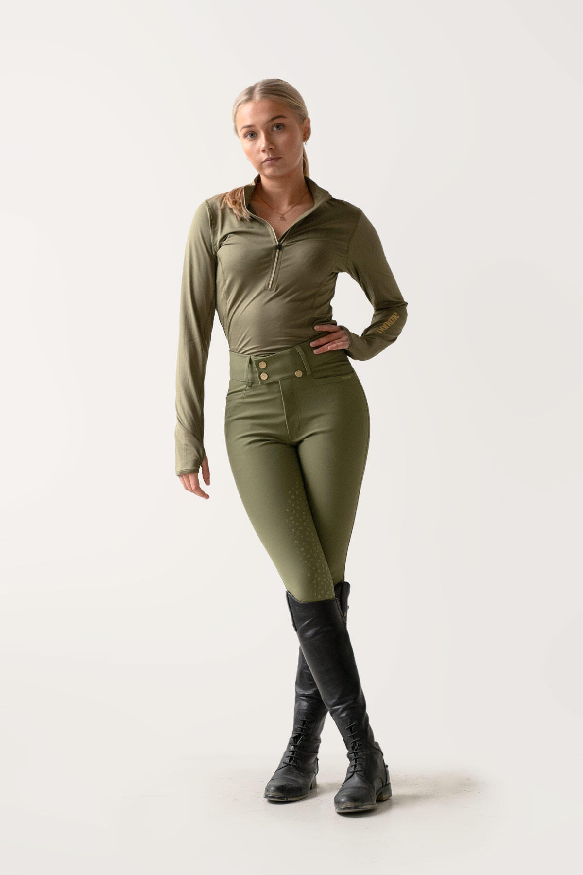 Pantalones de montar Nellie Classic, color oliva 5/7