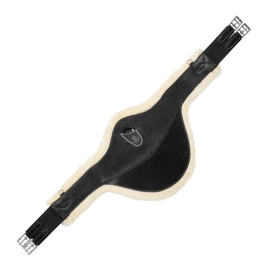 Leder bauchschutz mit abnehmbarem synthetischem lammfell schlagschutz