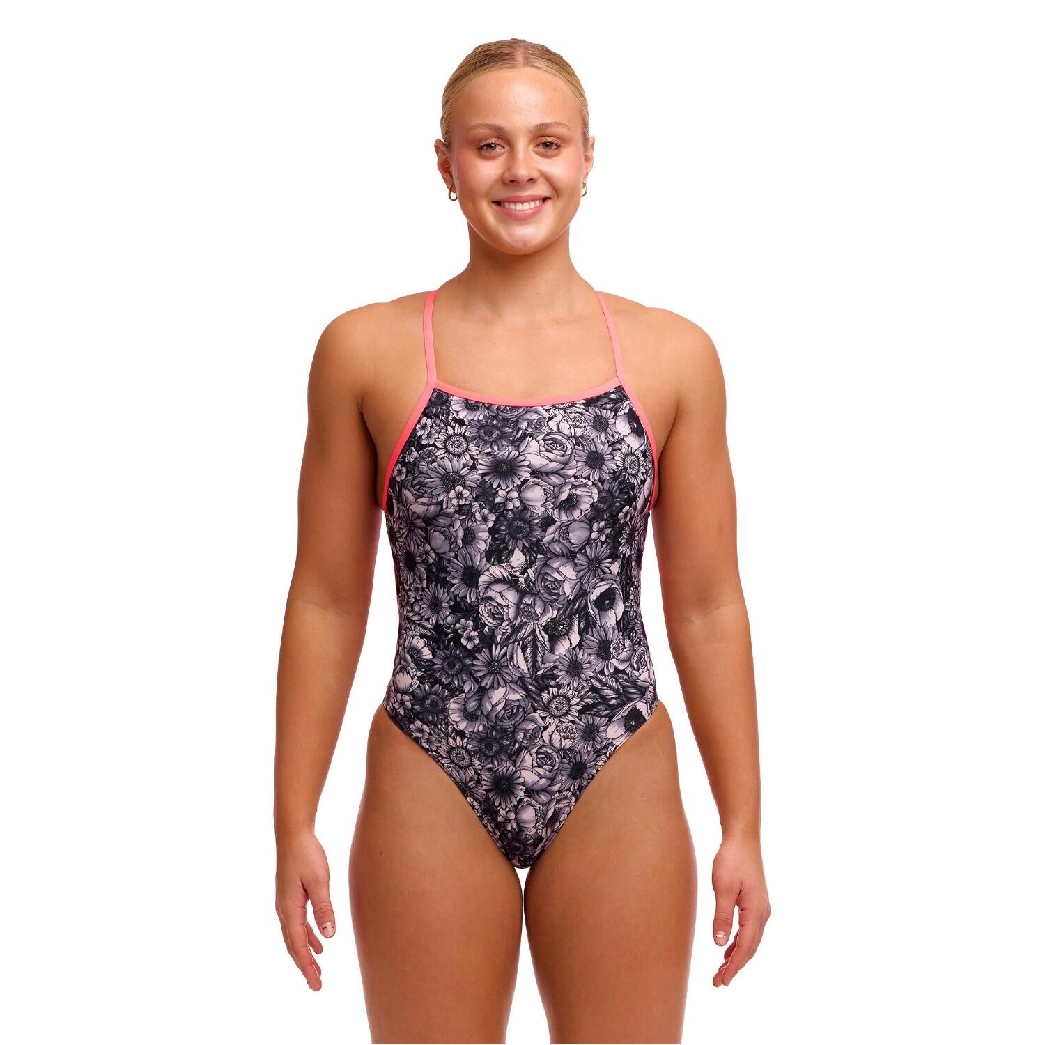 Funkita Badeanzug Night Rose Damen zum Binden 3/7