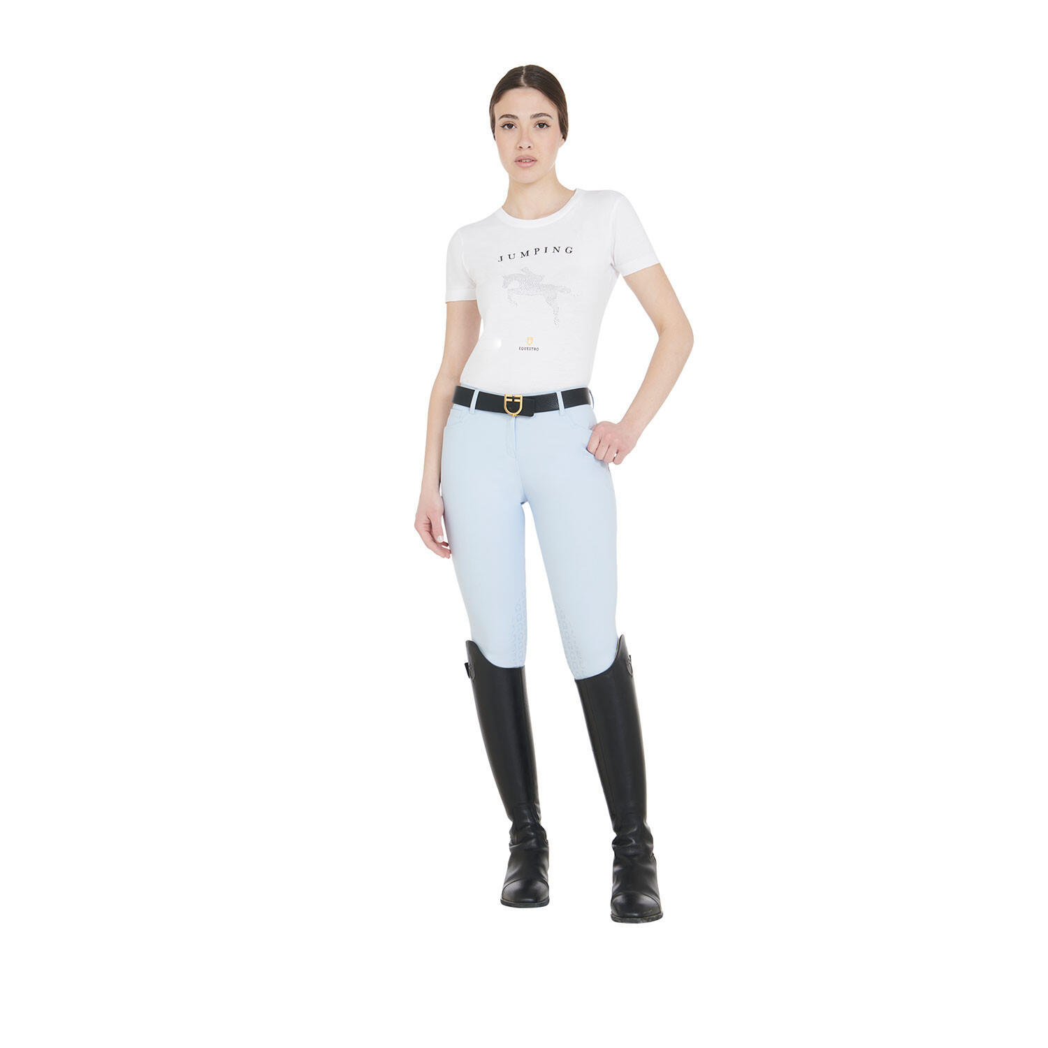 Pantalon femme été slim fit en tissu technique bielastique 5/5