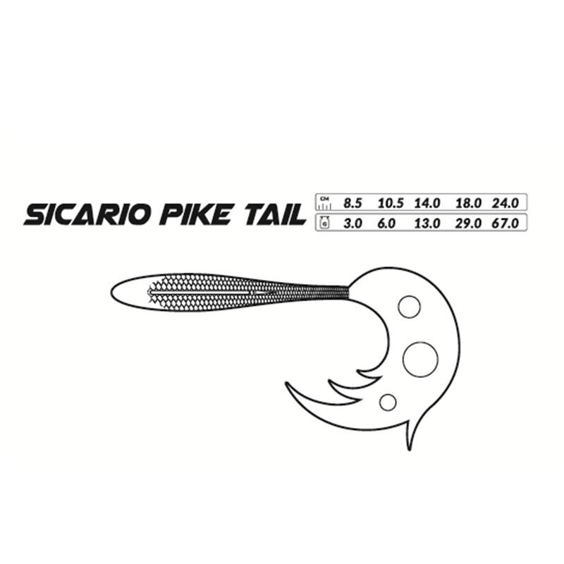 Pêche Leurre Souple 24cm 67g Queue Brochet Sicario Brème 2/2