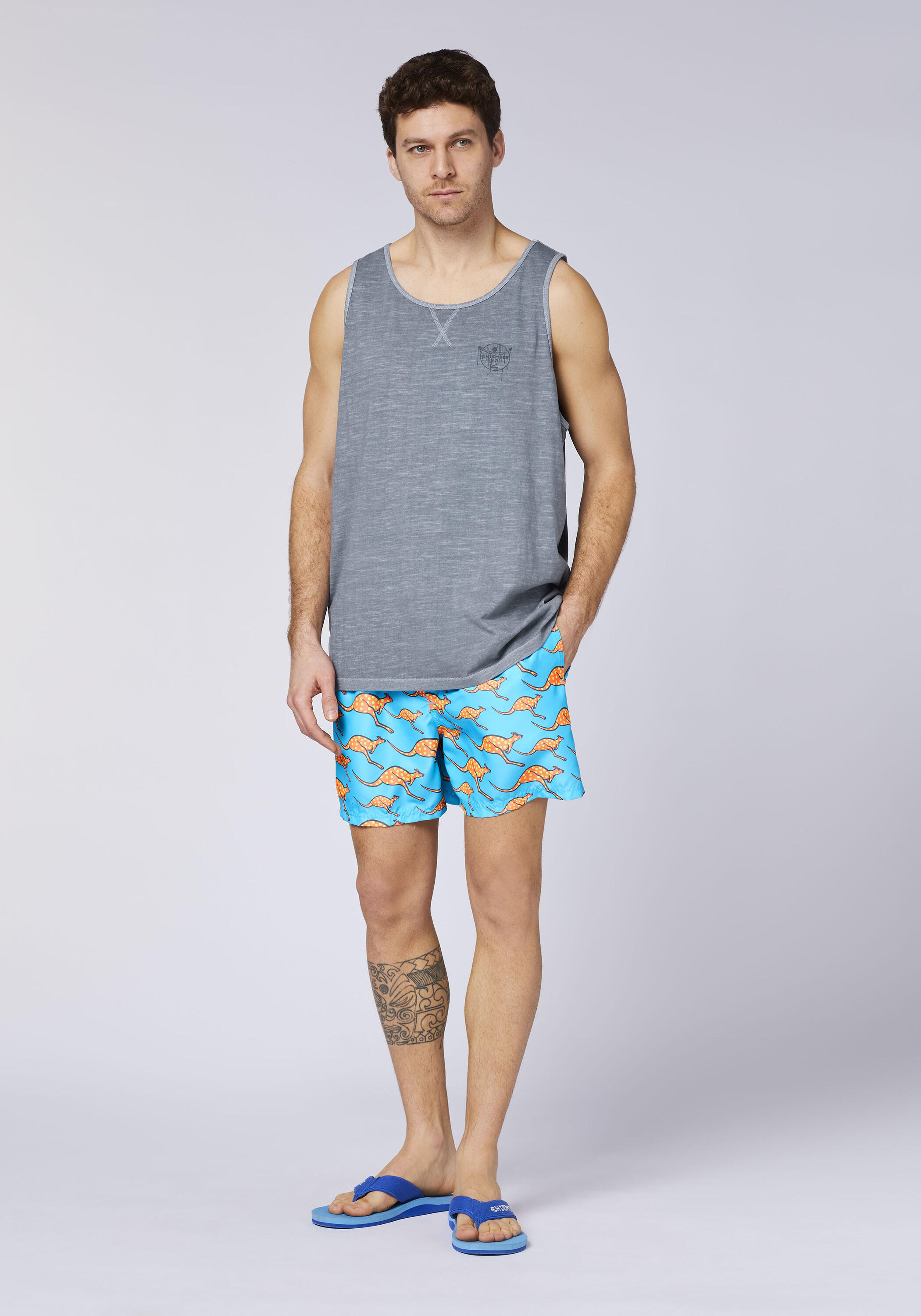 Badeshorts Farbenfrohe Badehose mit Kängurumotiv 5/7