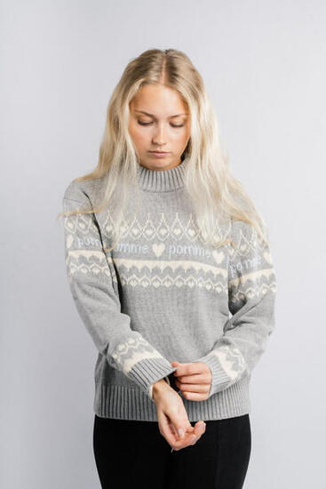 Pull Kiara en maille, gris
