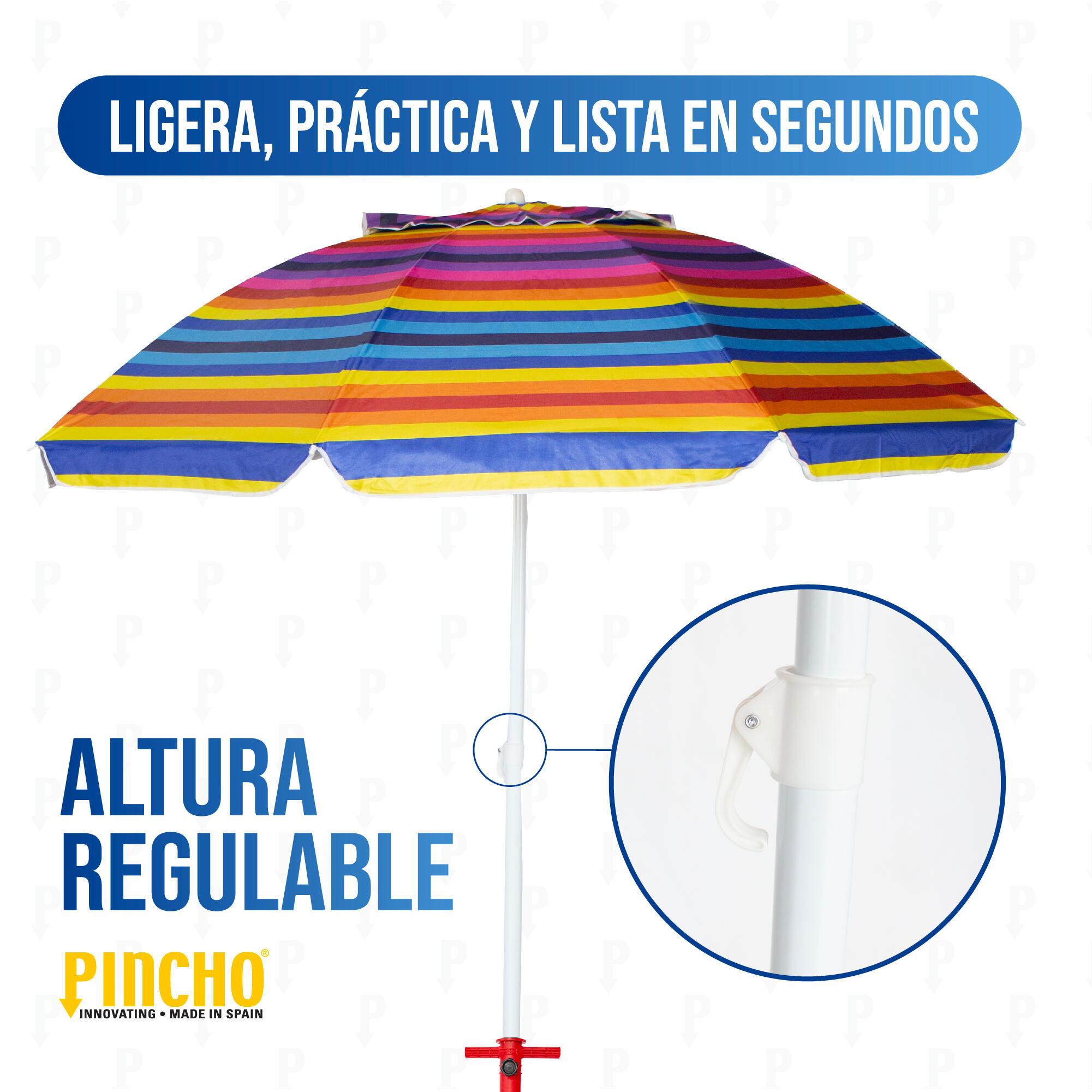 Sombrilla playa Ø200 cm inclinable con Pincho arena 6/7