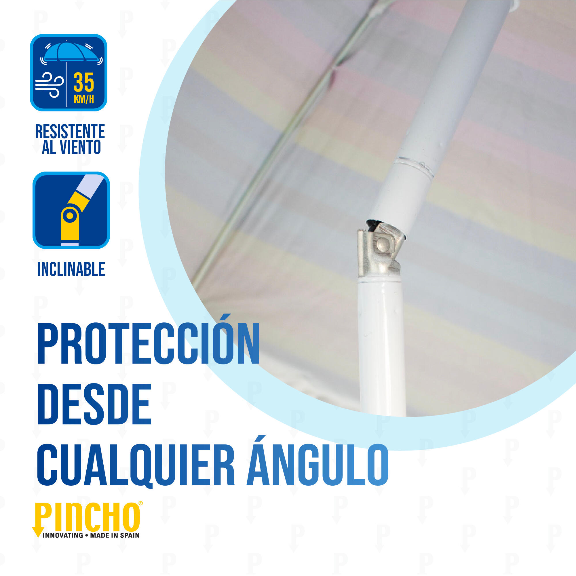 Sombrilla playa Ø200 cm inclinable con Pincho arena 4/7