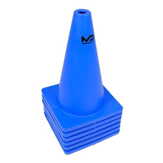 MDsport - Flexibler Kegel groß - Set mit 6 - blau