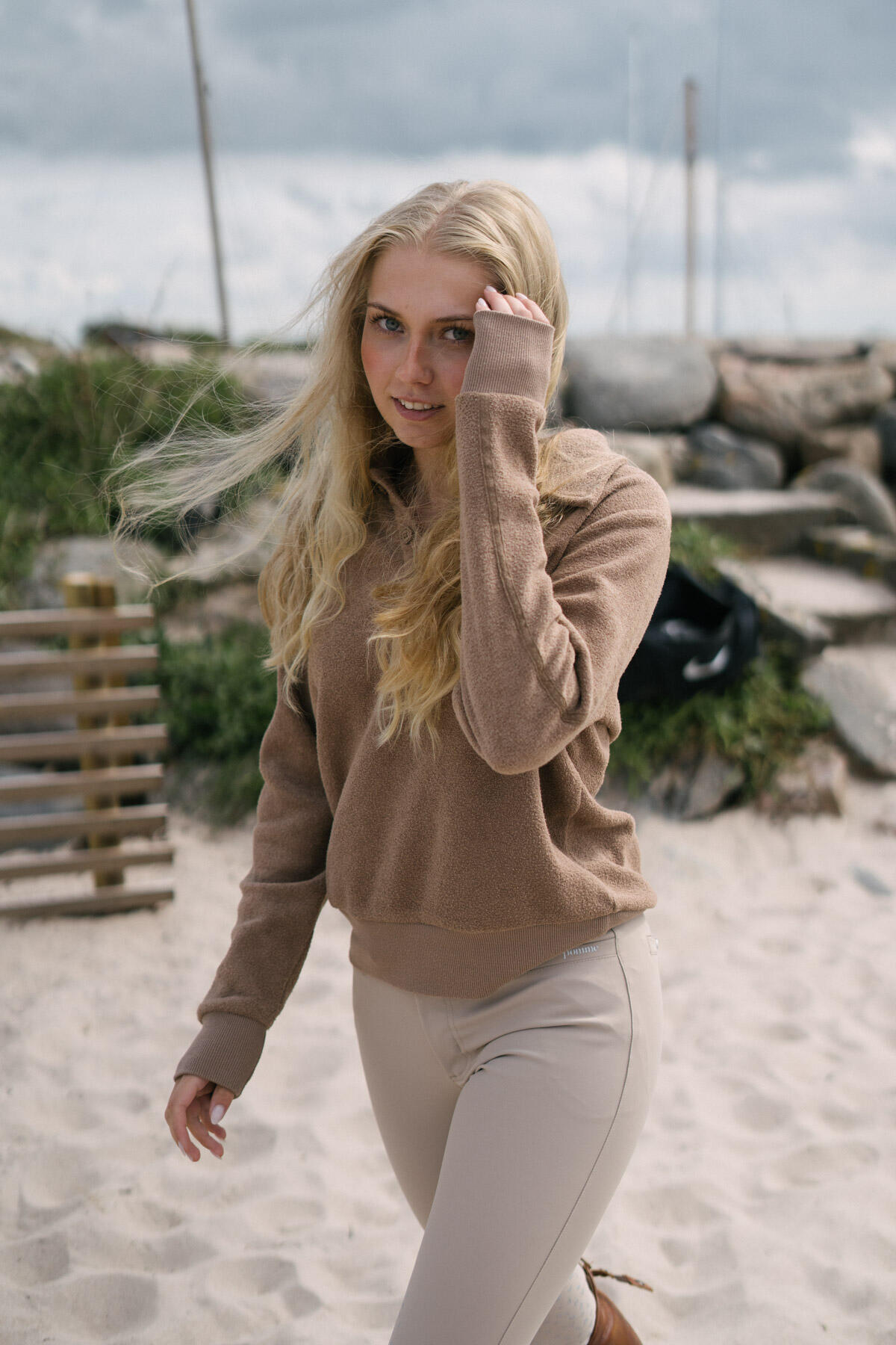Chemise Riviera en éponge, couleur nougat 5/7