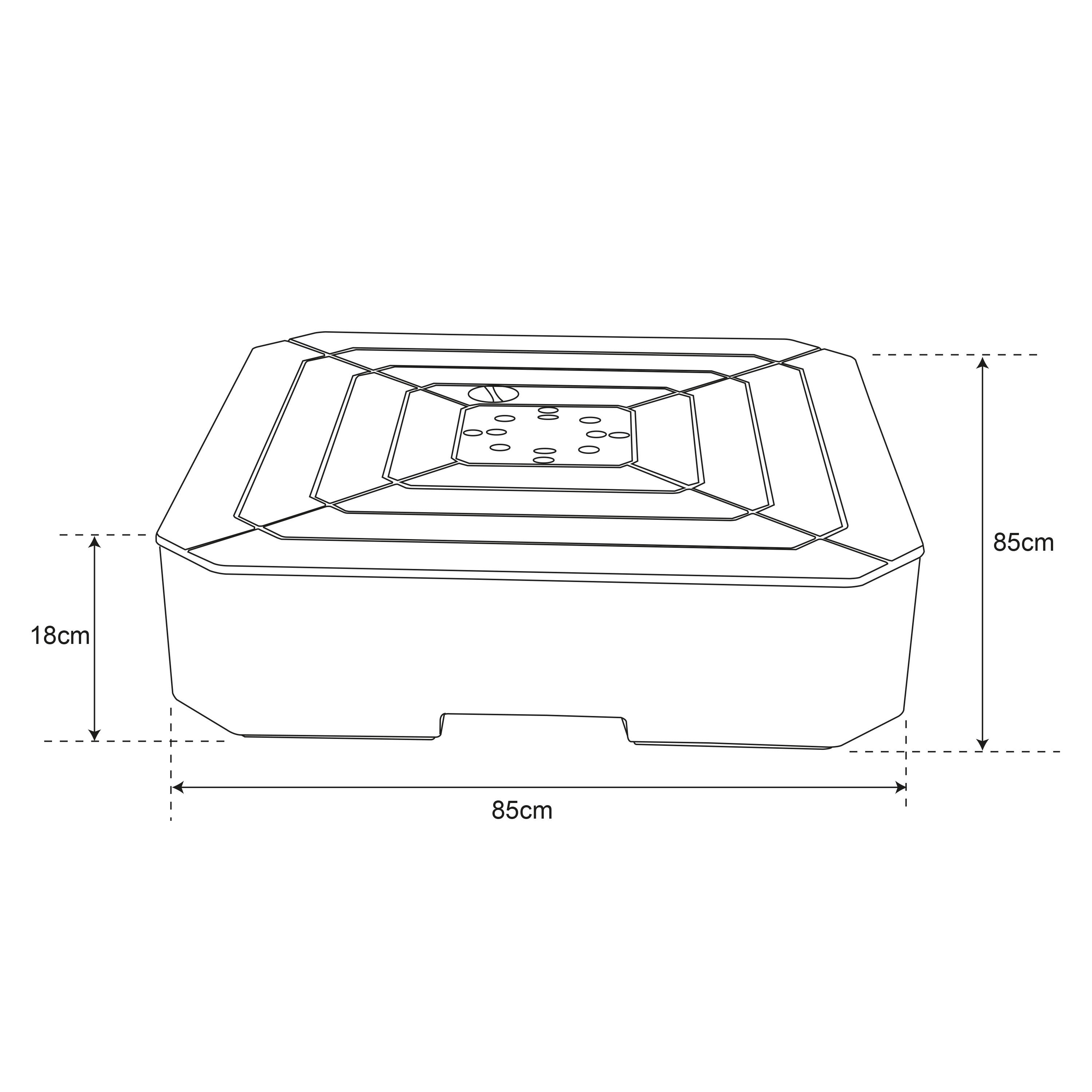 Pied de Parasol en Plastique Remplissable, AXI, 2 Roues, Noir 4/7