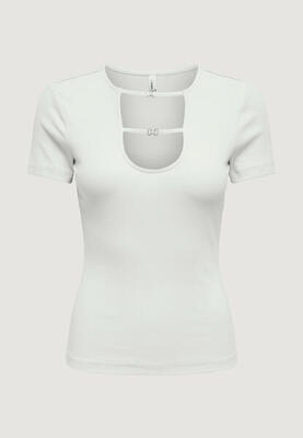 Bandeau top onlrene life s/s open emb. jrs dames crème