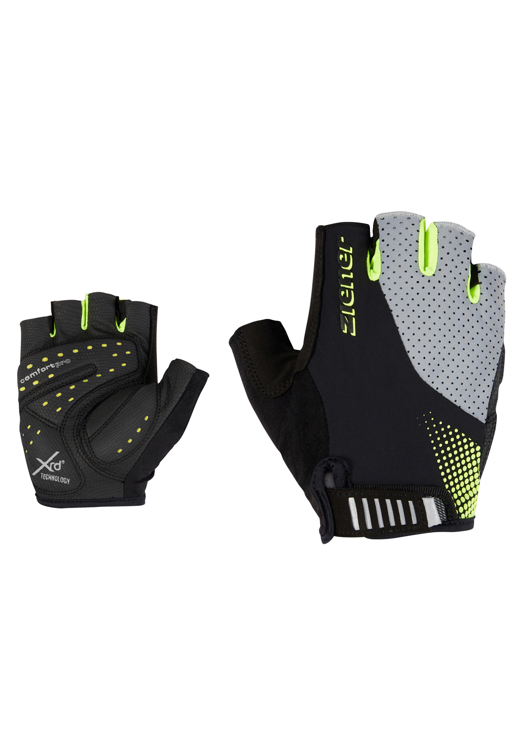 Fahrradhandschuhe CUDJO-Z gelb-meliert 1/3