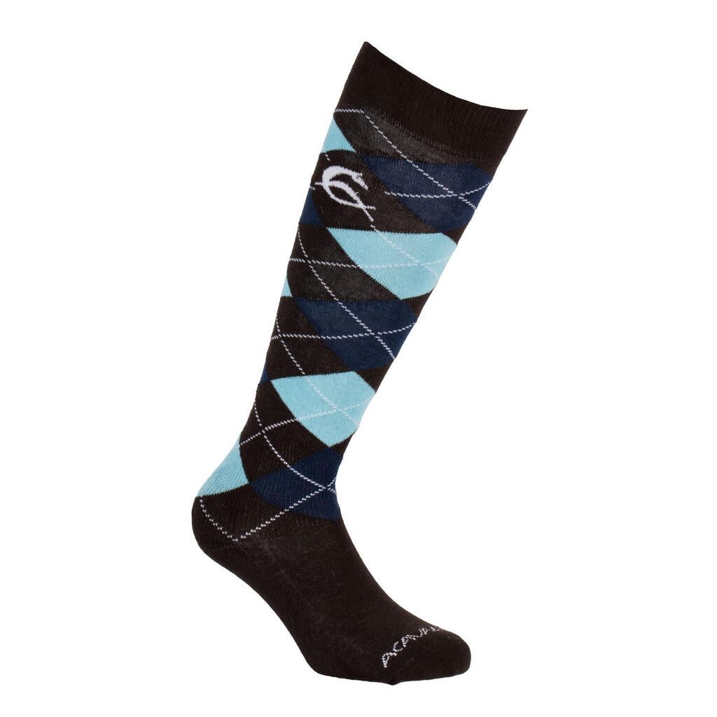 Cotton socks with diamonds