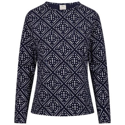 Trespass Daniela - top femme manches longues imprimé bleu marine