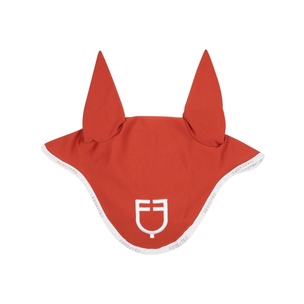 Technical fabric horse bonnet with logo