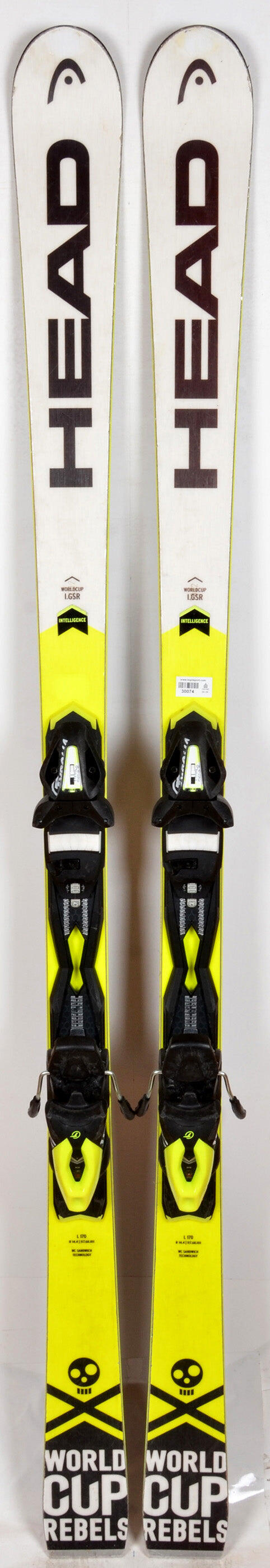 HEAD REONDITIONNE - Skis Head WORLDCUP REBELS I.GSR white/yellow - CORRECT