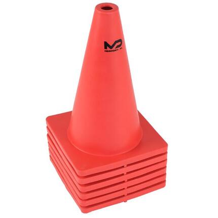 MDsport - Flexibler Kegel groß - Set mit 6 - rot