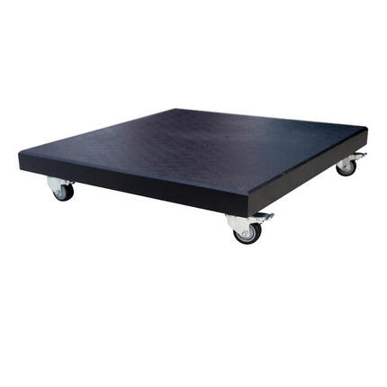 Podstawa parasola z kó?kami z czarnego granitu, AXI, 90 kg