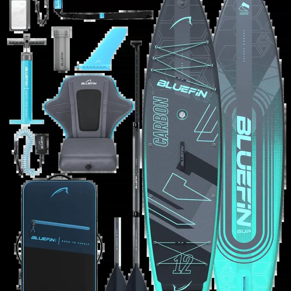 Mint Carbon 12' Premium Inflatable SUP Paddleboard
