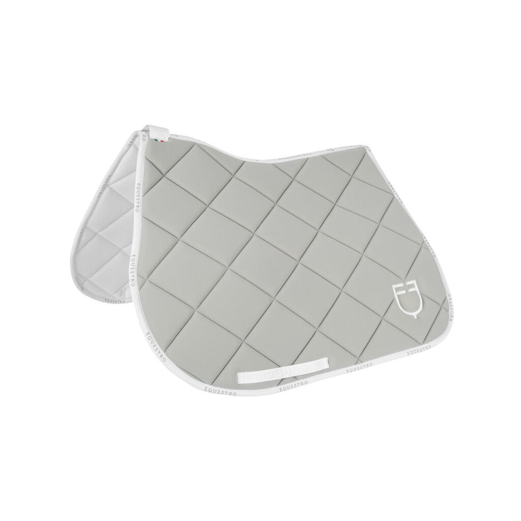 Show jumping saddle pad in technical fabric with logo