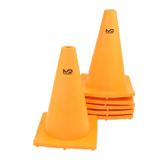 MDsport - Flexibler Kegel - groß - Set mit 6 - orange