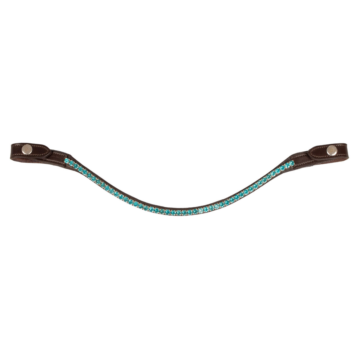 Stirnband kalbsleder mit runden kristallen 2/4