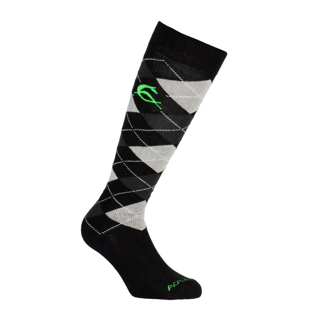Cotton socks with diamonds