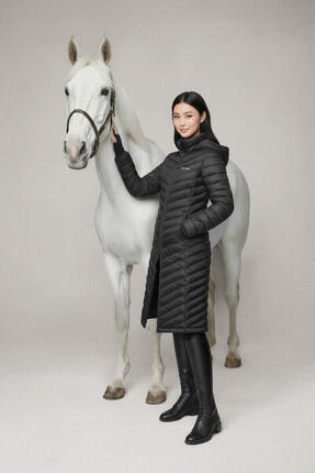 Ingrid Light Jacket Long, Zwart