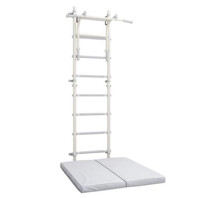 Kind gymnastiek klimrek optrekstang mat kometa next basic wit