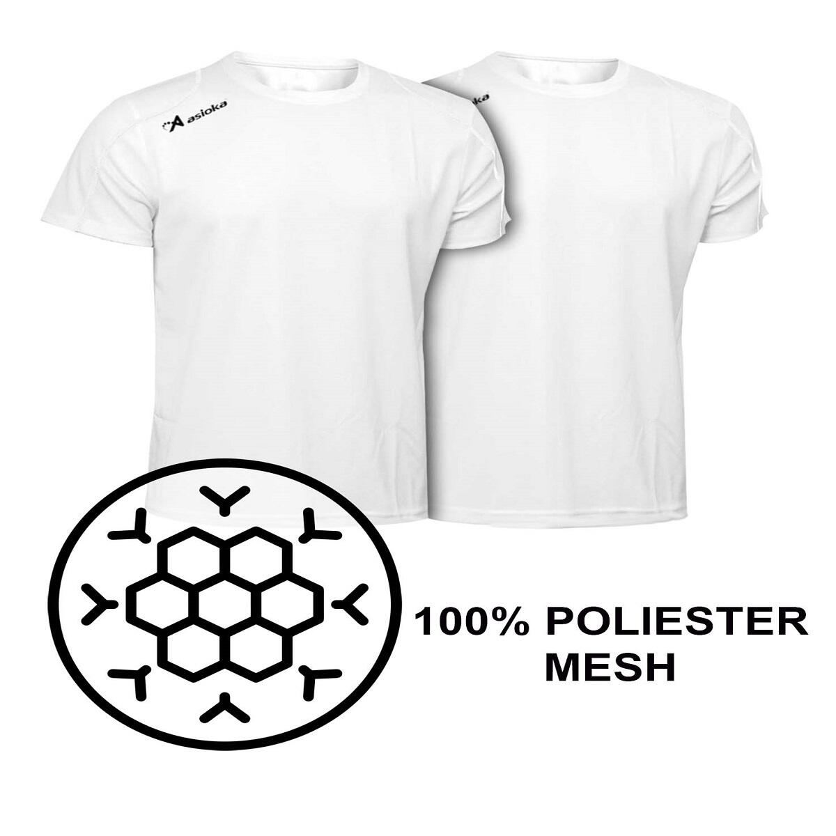 Pack 2 camisetas deporte para hombre Asioka RÍO Blanco.Secado Rápido. 6/7