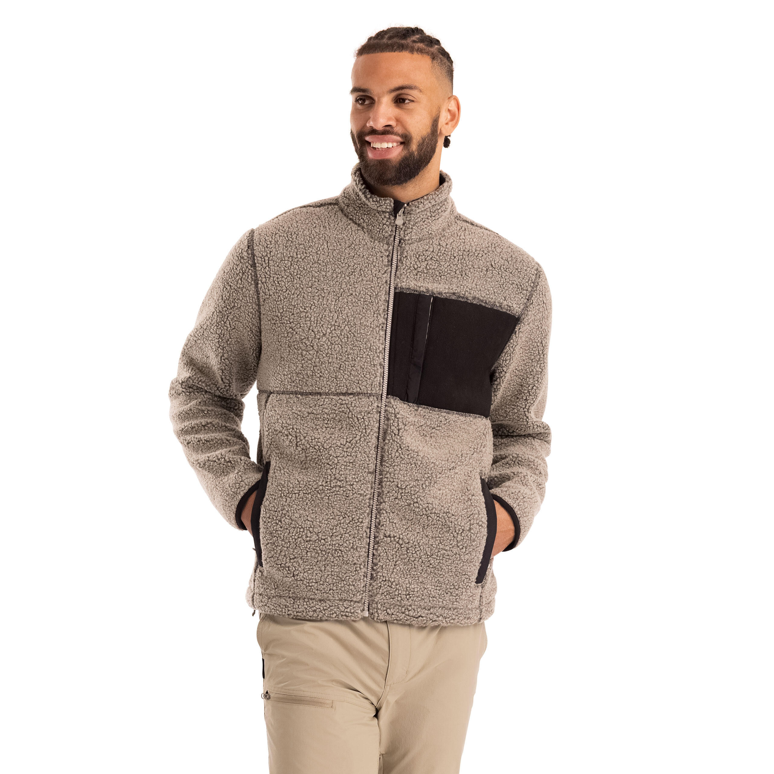 Trespass Maclarenton - Chaqueta polar para hombre At400 Beige Marl 2/5