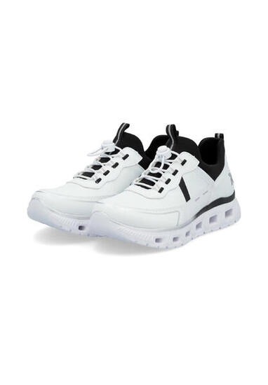 Rieker Damen EDINA Sneaker vegan MemoSoft M6062-80 White Combi