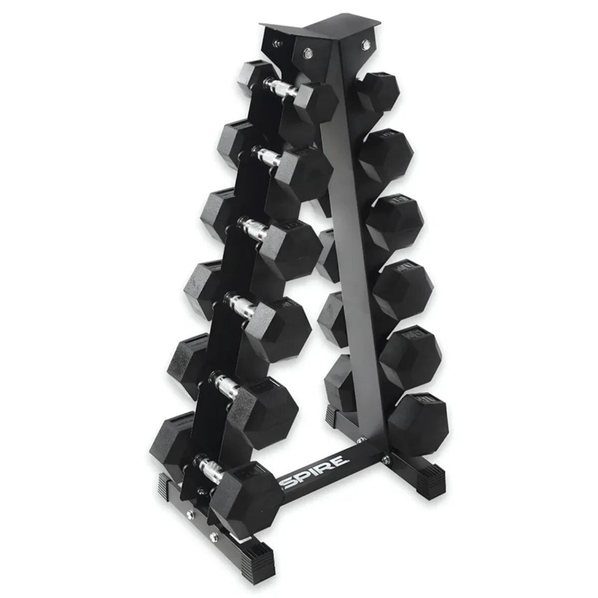 Rack vertical d’haltères pour 6 paires – Gain de place & Durable 5/5