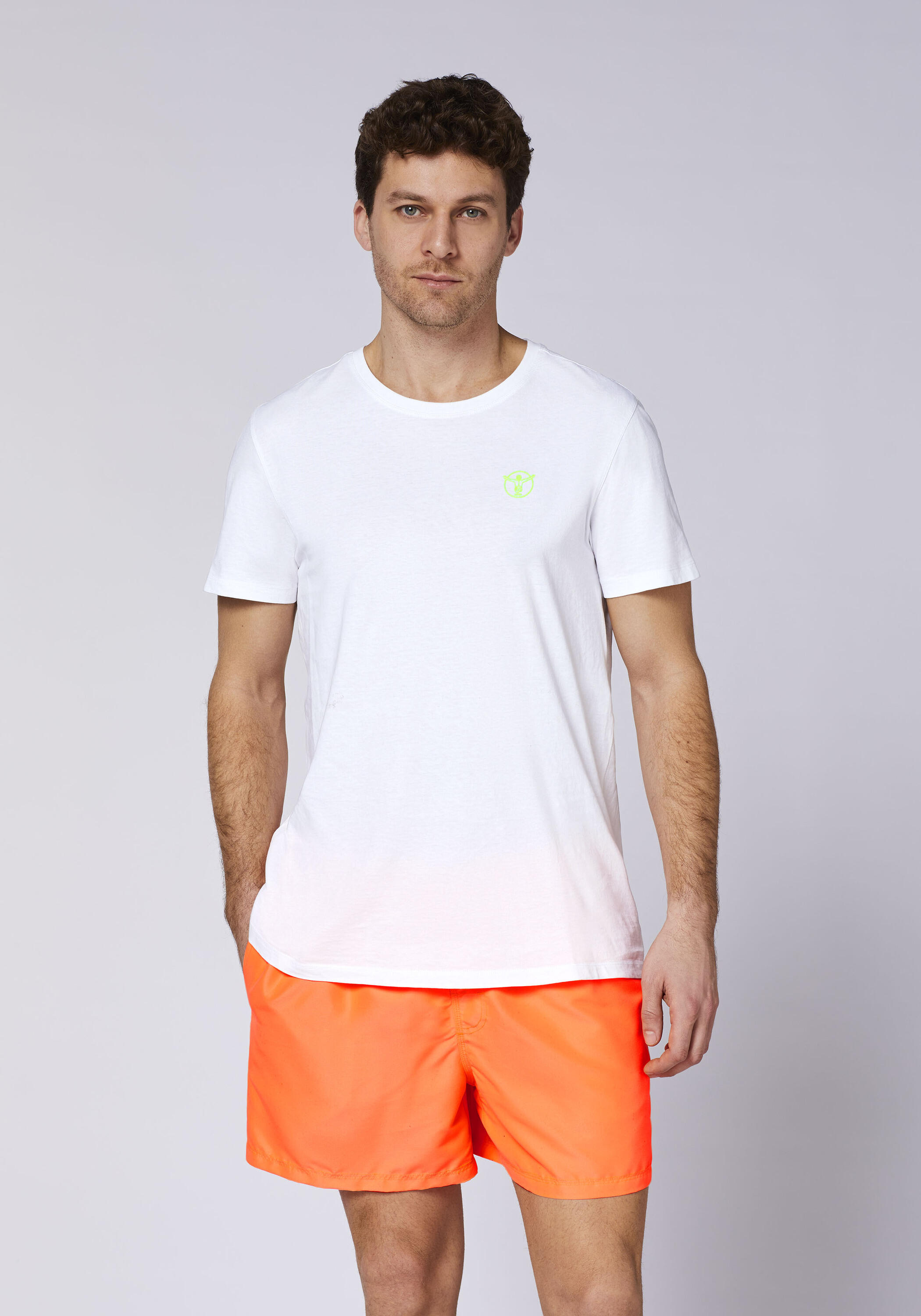 T-Shirt Kurzarmshirt mit Retro-Print im Rücken 3/7